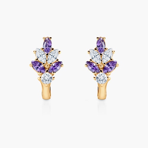 Kolczyki SAVICKI: złote, cyrkonie